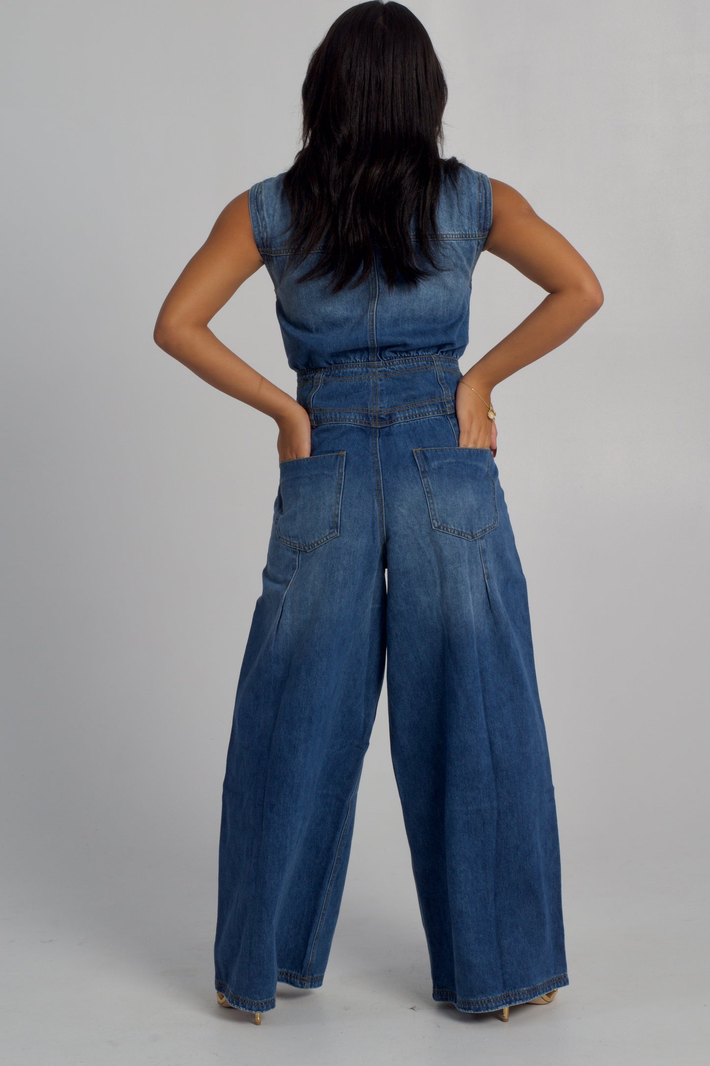 grace denim jumpsuit