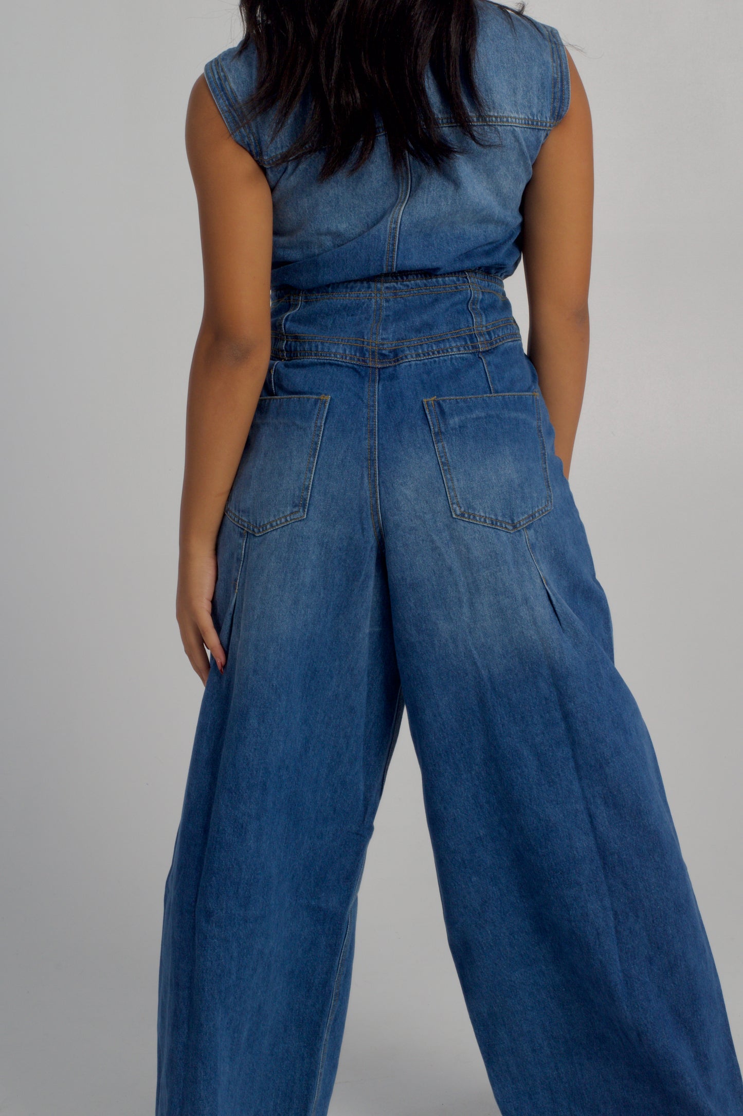 grace denim jumpsuit