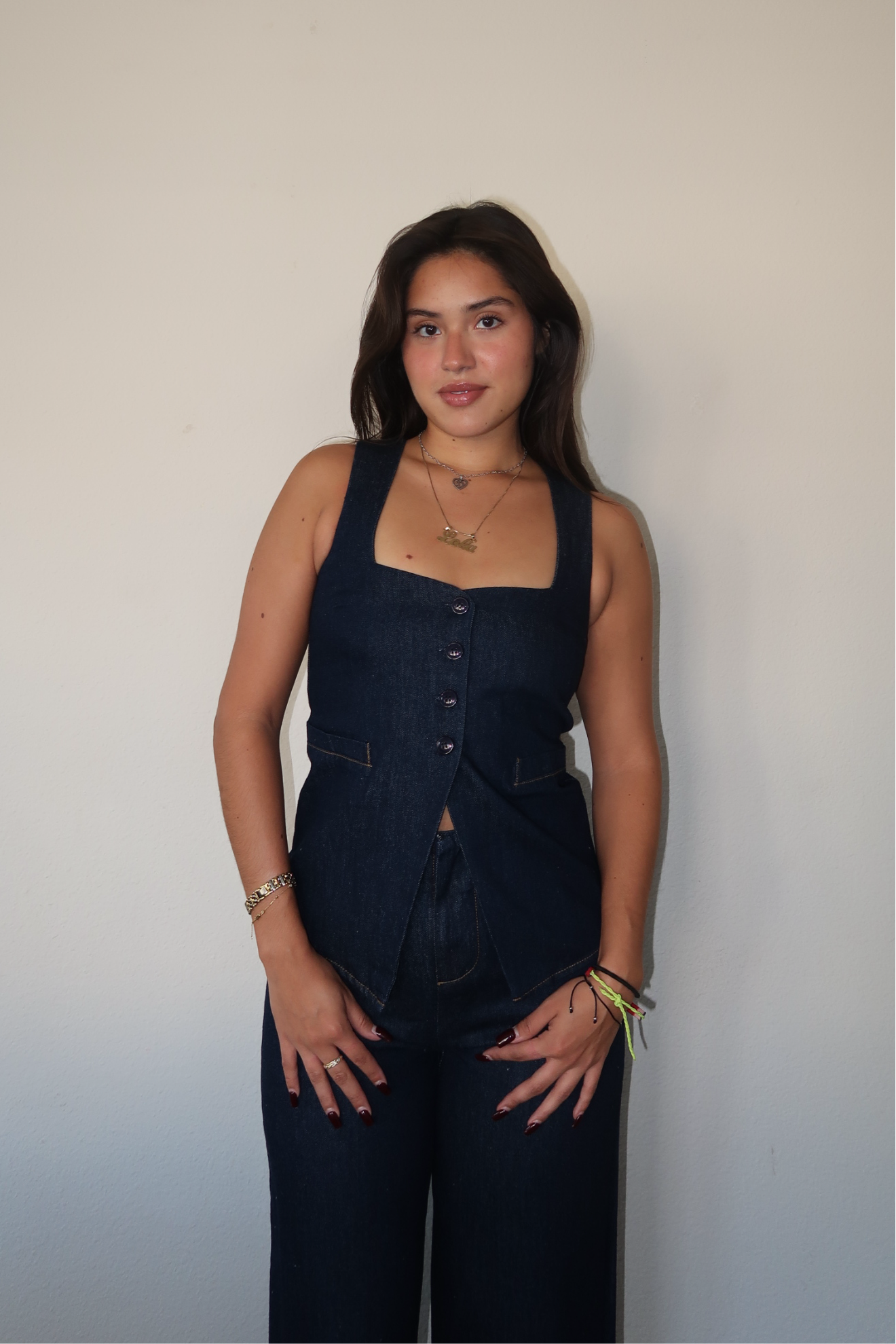 dreaming denim vest set